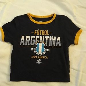 Argentina soccer crop top
